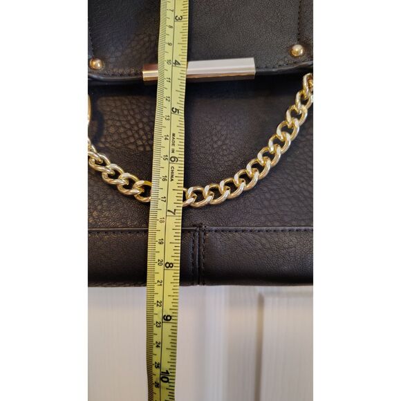 New top handle black pebbled top handle chain handbag - Picture 7 of 7
